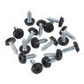Sealey PTNP3 Number Plate Screw Plastic Enclosed Head 4.8 x 18mm Black Pack of 50 additional 1