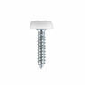 Sealey PTNP5 Number Plate Screw Plastic Enclosed Head 4.8 x 24mm White Pack of 50 additional 3