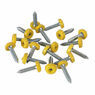 Sealey PTNP6 Number Plate Screw Plastic Enclosed Head 4.8 x 24mm Yellow Pack of 50 additional 1