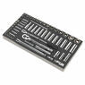 Sealey S01122 Tool Tray with Socket Set 62pc 1/4" & 1/2"Sq Drive Metric additional 2