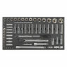 Sealey S01122 Tool Tray with Socket Set 62pc 1/4" & 1/2"Sq Drive Metric additional 3