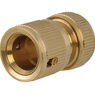 Faithfull Brass Female Water Stop Connector 12.5mm (1/2in) additional 3