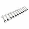 Sealey S0633 Stubby Ratchet Combination Spanner Set 12pc Metric additional 1
