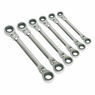 Sealey S0806 Flexi-Head Double End Ratchet Ring Spanner Set 6pc Metric additional 1