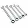 Sealey S0985 Combination Ratchet Spanner Set 5pc Metric additional 1