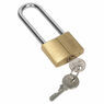 Sealey S0989 Brass Body Padlock with Brass Cylinder Long Shackle 40mm additional 1