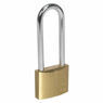 Sealey S0989 Brass Body Padlock with Brass Cylinder Long Shackle 40mm additional 3