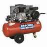 Sealey SAC1503B Compressor 50ltr Belt Drive 3hp with Cast Cylinders & Wheels additional 1