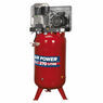 Sealey SACV52775B Compressor 270ltr Vertical Belt Drive 7.5hp 3ph 2-Stage with Cast Cylinders additional 1