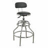 Sealey SCR14 Workshop Stool Pneumatic with Adjustable Height Swivel Seat & Back Rest additional 1
