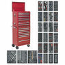Sealey SPTCOMBO1 Tool Chest Combination 14 Drawer with Ball Bearing Slides - Red & 1179pc Tool Kit additional 4