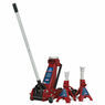 Sealey 3010CX Trolley Jack 3tonne Standard Chassis with Axle Stands (Pair) 3tonne Capacity per Stand additional 2