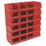 Sealey TPS224R Plastic Storage Bin 105 x 165 x 85mm - Red Pack of 24 additional 1