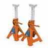 Sealey VS2002OR Axle Stands (Pair) 2tonne Capacity per Stand Ratchet Type - Orange additional 3