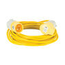 Defender 10M Extension Lead - 16A 1.5mm Cable - Yellow 110V additional 6