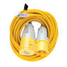 Defender 14M Extension Lead - 32A 2.5mm Cable - Yellow 110V additional 2