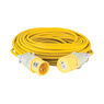 Defender 25M Extension Lead - 32A 4mm Cable - Yellow 110V additional 2