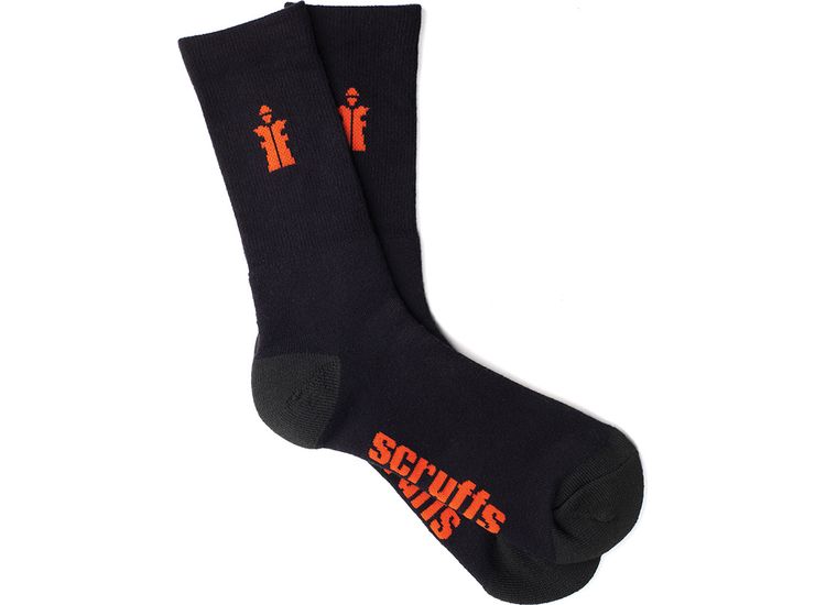 Scruffs Worker Socks 3 pack Sz - Black