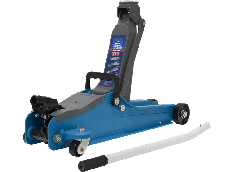 Sealey Trolley Jack 2tonne Low Entry Short Chassis - Blue 1020LEB