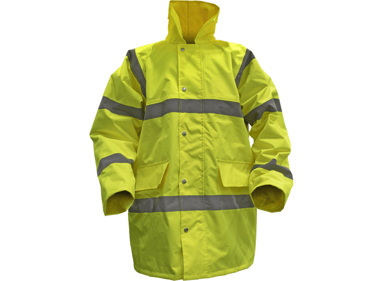 Sealey Hi-Vis Yellow Motorway Jacket with Quilted Lining