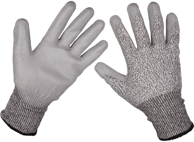 Sealey Anti-Cut PU Gloves (Cut Level C ) - Pair
