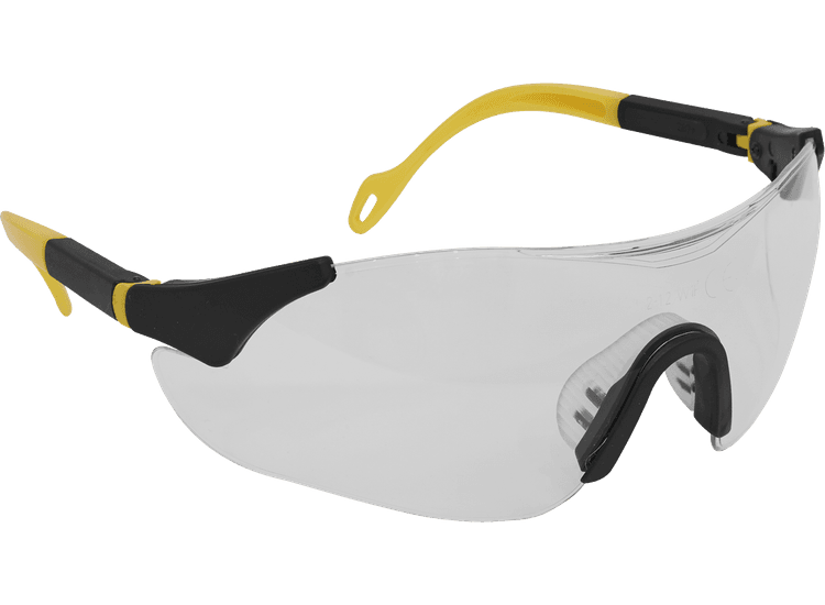 Sealey Sports Style Clear Safety Glasses with Adjustable Arms 9208
