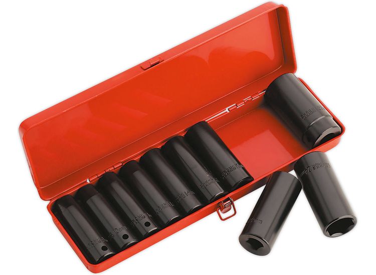 Sealey AK58/11M Impact Socket Set 10pc 1/2"Sq Drive Deep Metric