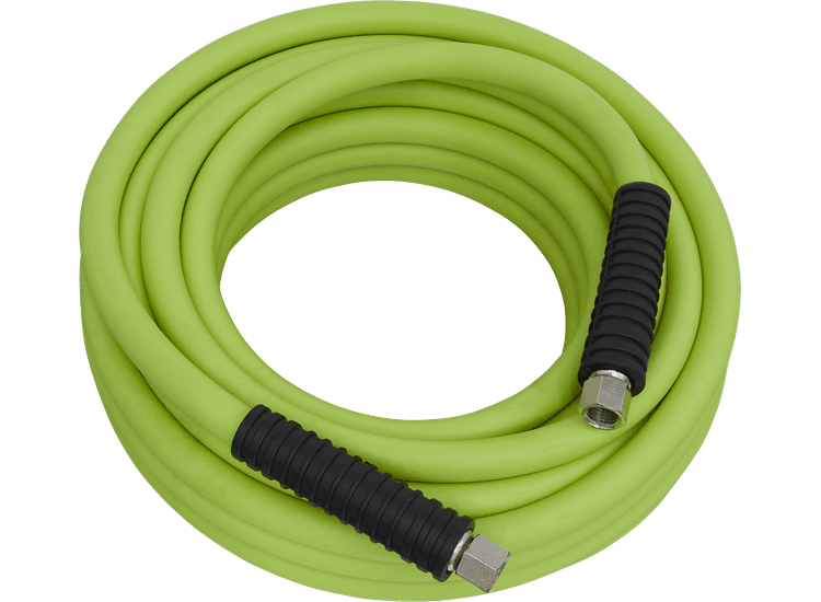 Sealey Air Hose 10m x &amp;Oslash;8mm Hybrid High Visibility with 1/4"BSP Unions AHHC10G