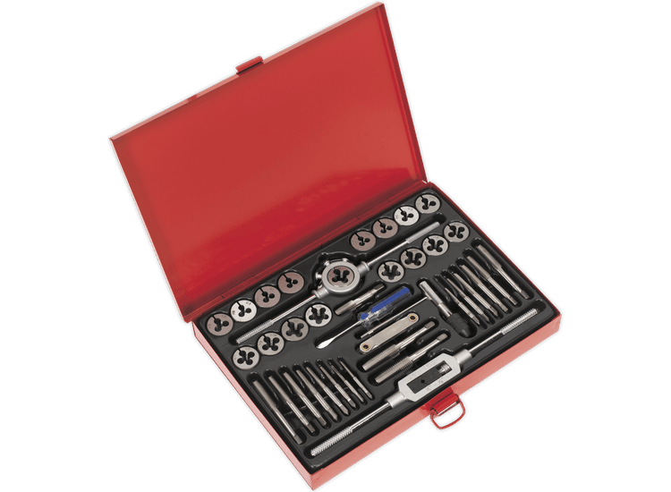 Sealey Tap &amp; Die Set 40pc Split Dies Metric AK3040