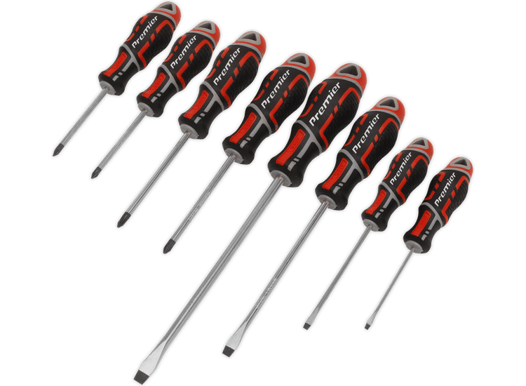Sealey Screwdriver Set 8pc GripMAX® - Red AK4322