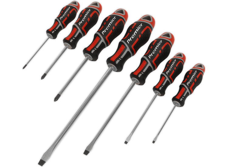 Sealey Screwdriver Set 7pc GripMAX® - Red AK4325