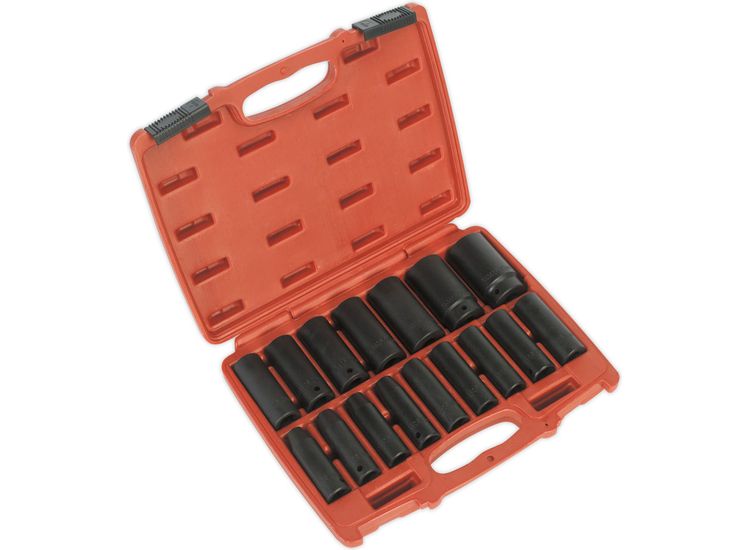 Sealey AK5816M Impact Socket Set 16pc 1/2"Sq Drive Deep Metric