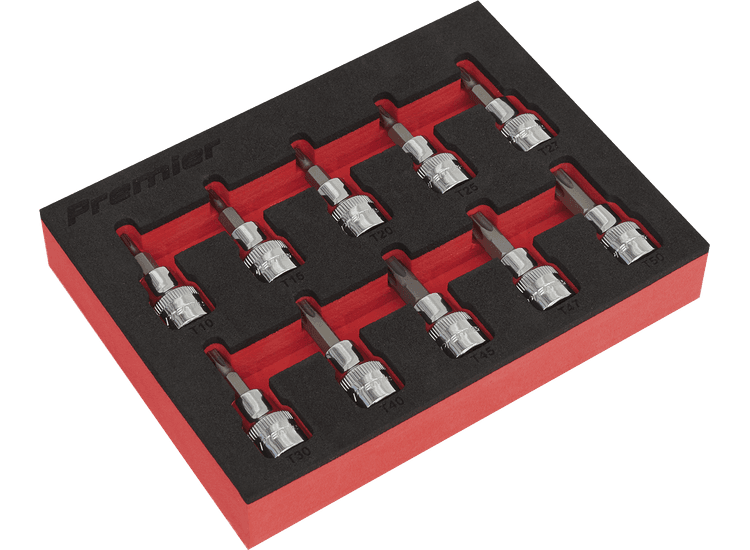 Sealey TRX-Star* Socket Bit Set 10pc 3/8"Sq Drive AK6242