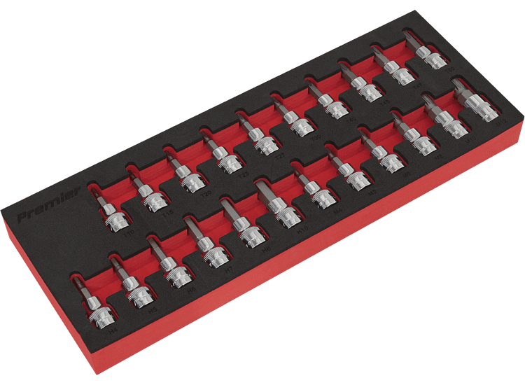 Sealey TRX-Star*/Hex/Spline Socket Bit Set 22pc 3/8"Sq Drive AK6243