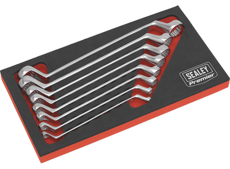 Sealey Offset Double End Ring Spanner Set 8pc Metric AK63257