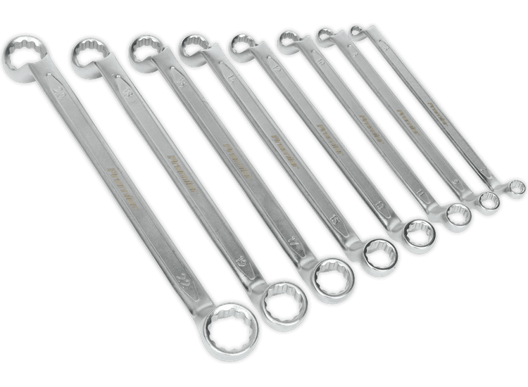 Sealey Offset Double End Ring Spanner Set 8pc Metric AK6327