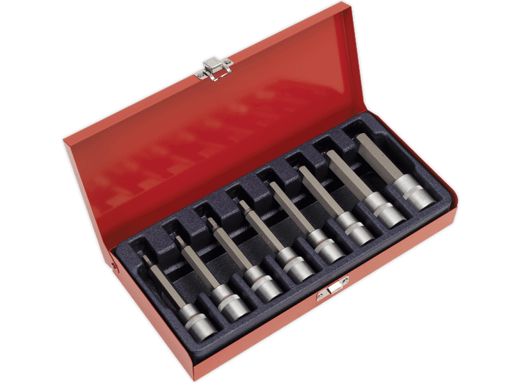 Sealey Hex Socket Bit Set 8pc 1/2"Sq Drive Metric AK9310