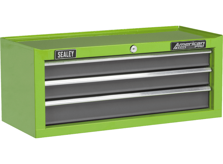 Sealey Mid-Box 3 Drawer with Ball Bearing Slides - Green/Grey AP22309BBHV