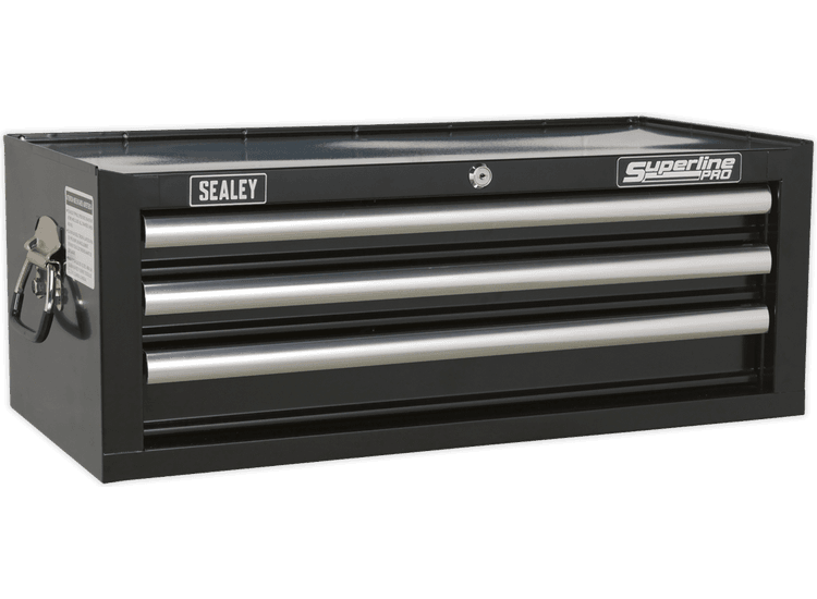 Sealey Mid-Box 3 Drawer with Ball Bearing Slides - Black AP33339B