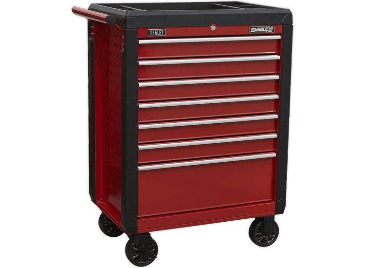 Sealey Rollcab 7 Drawer with Ball Bearing Slides - Red AP3407