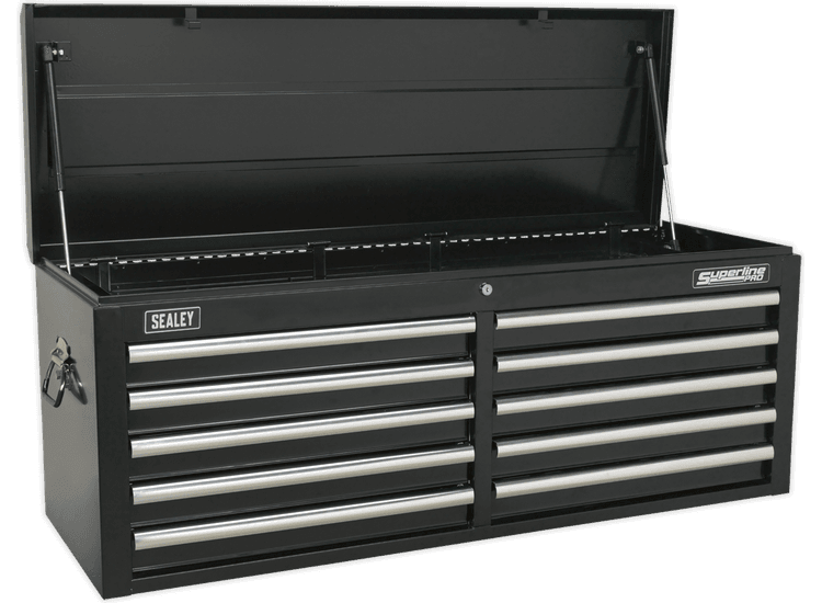Sealey Topchest 10 Drawer with Ball Bearing Slides - Black AP5210TB