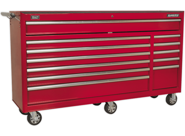Sealey Rollcab 12 Drawer with Ball Bearing Slides Heavy-Duty - Red AP6612