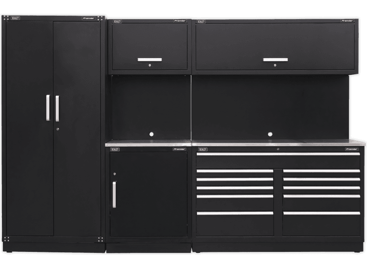 Sealey Modular Storage System Combo - Stainless Steel Worktop APMSCOMBO2SS