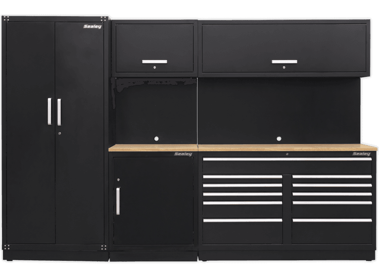 Sealey Modular Storage System Combo - Oak Worktop APMSCOMBO2W