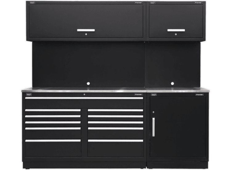Sealey Modular Storage System Combo - Stainless Steel Worktop APMSCOMBO4SS