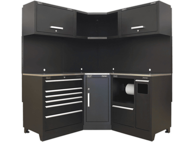 Sealey Modular Storage System Combo - Stainless Steel Worktop APMSCOMBO6SS