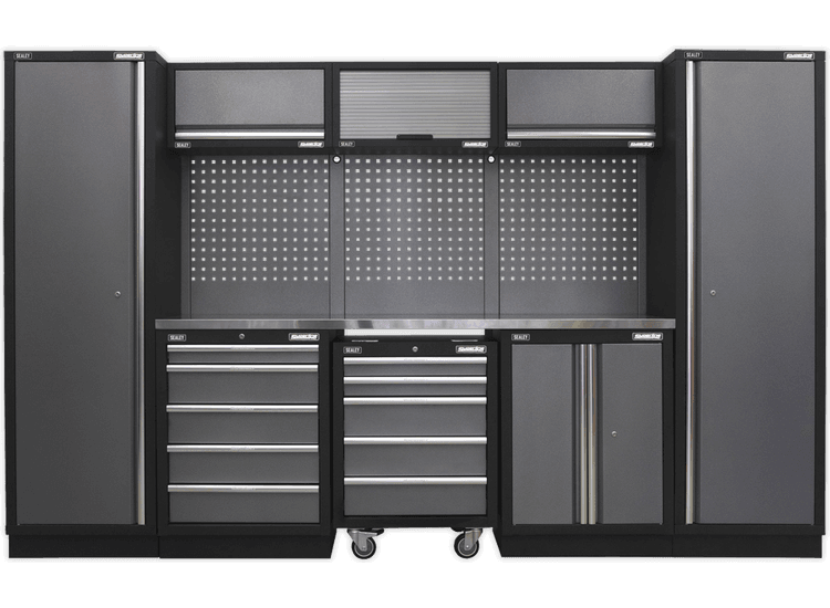 Sealey Modular Storage System Combo - Stainless Steel Worktop APMSSTACK03SS