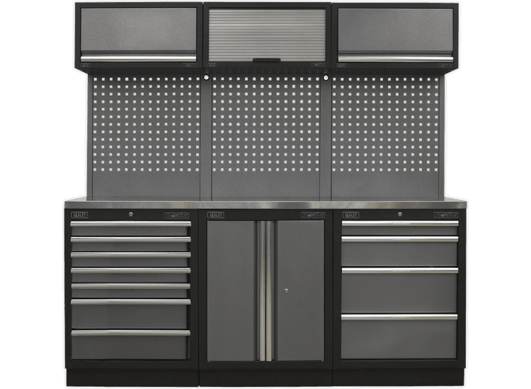 Sealey Modular Storage System Combo - Stainless Steel Worktop APMSSTACK07SS