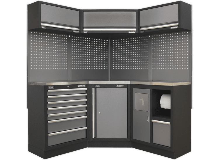 Sealey Modular Storage System Combo - Stainless Steel Worktop APMSSTACK08SS