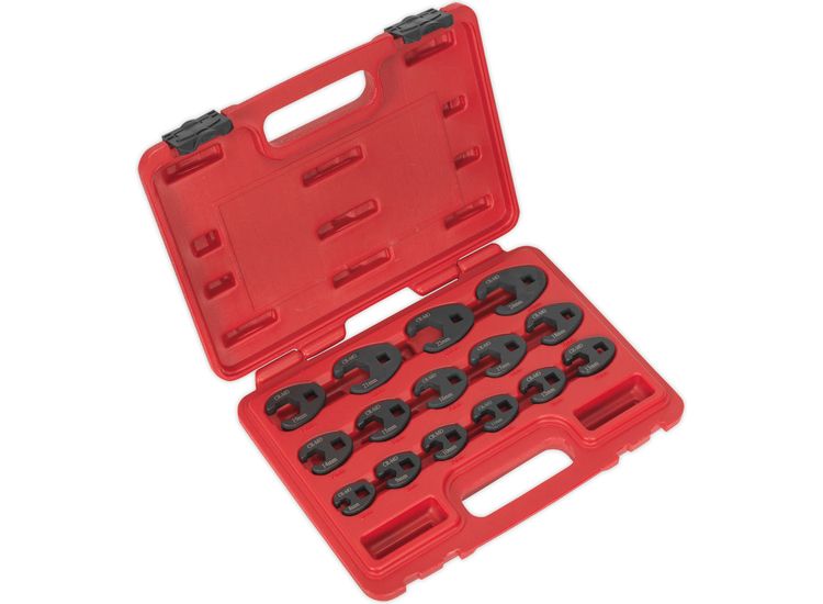 Sealey AK5983 Crow's Foot Spanner Set 15pc 3/8"Sq Drive Metric